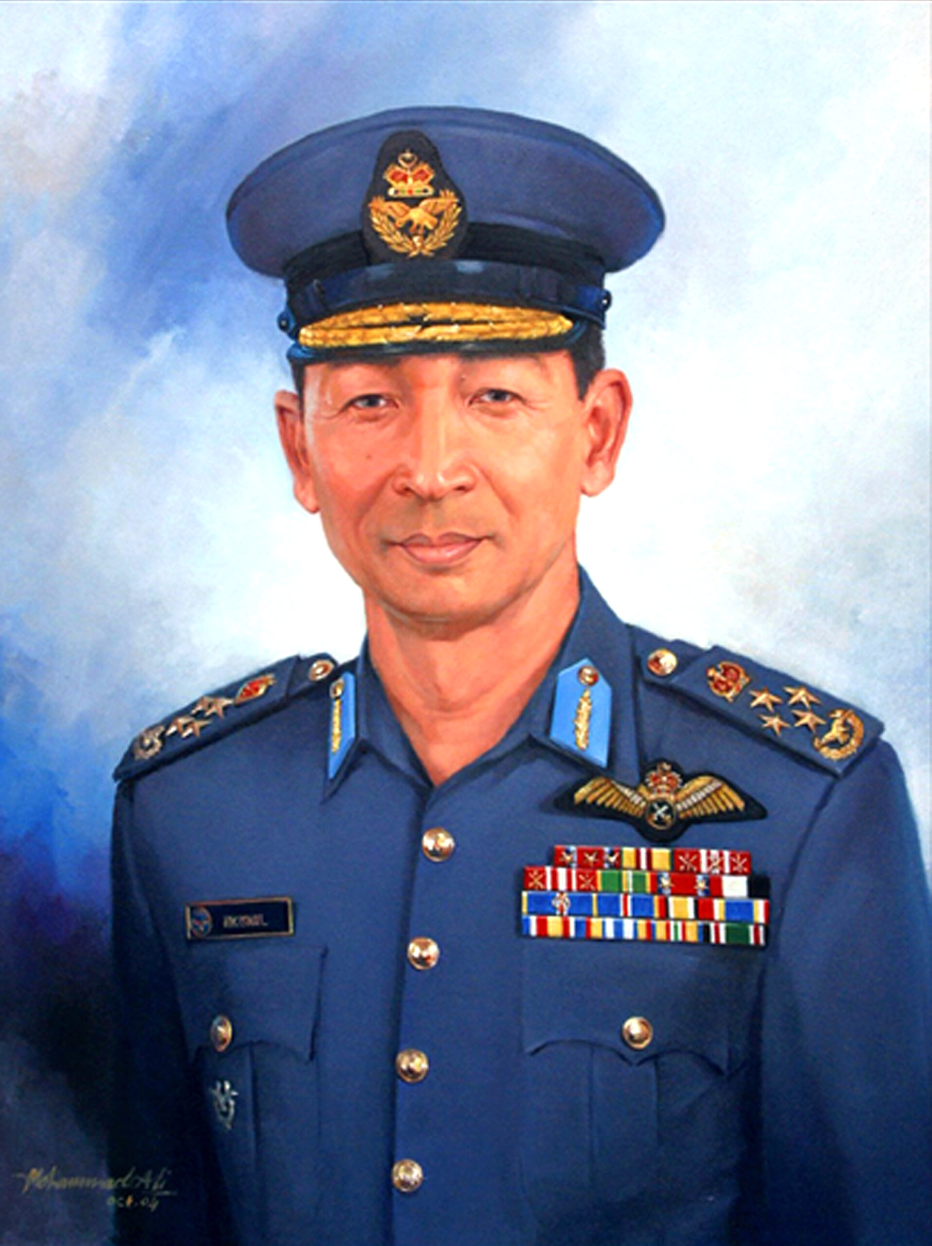 Air Chief Malaysia Oil on Canvas 24 X30 (2005)