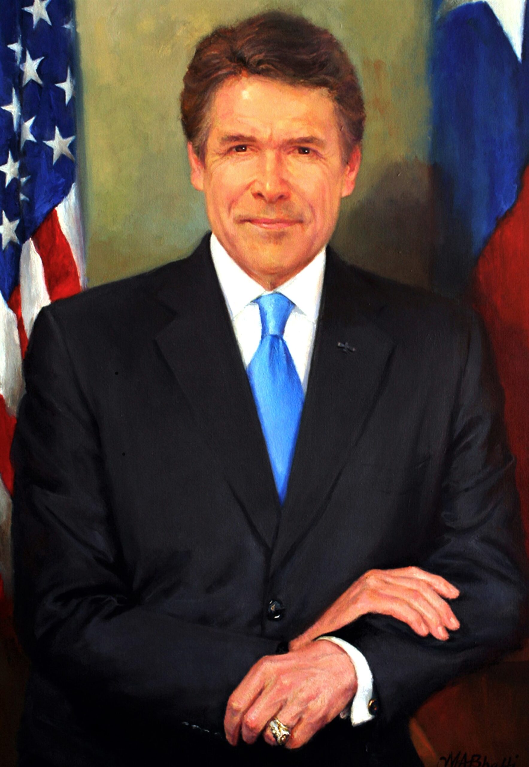 Governor Rick Perry – Oil on Canvas 34 X 26 (2016)