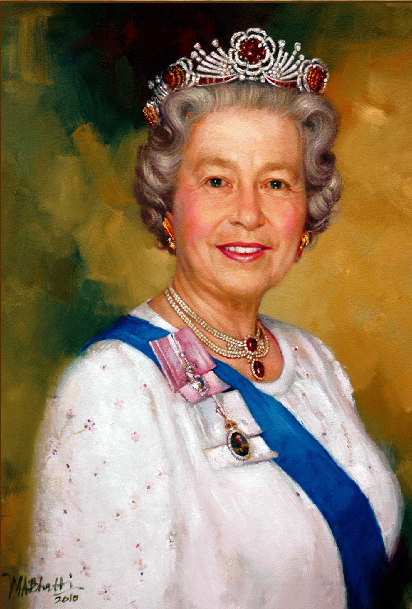 Queen Elizbeth-II – Oil on Lenins 24 X 18 (2010)